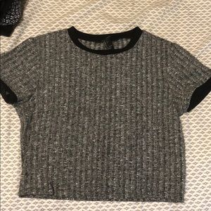 Forever 21 gray crop top